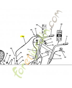 Câble de relevage réglage réf. Honda PB13151A