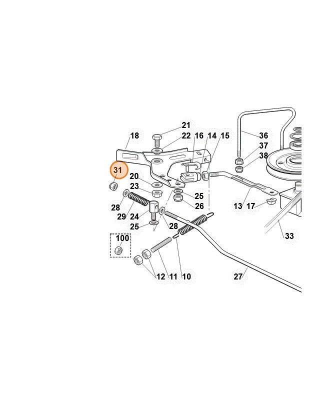 Ecrou m8 réf. Stihl 9216-261-1100