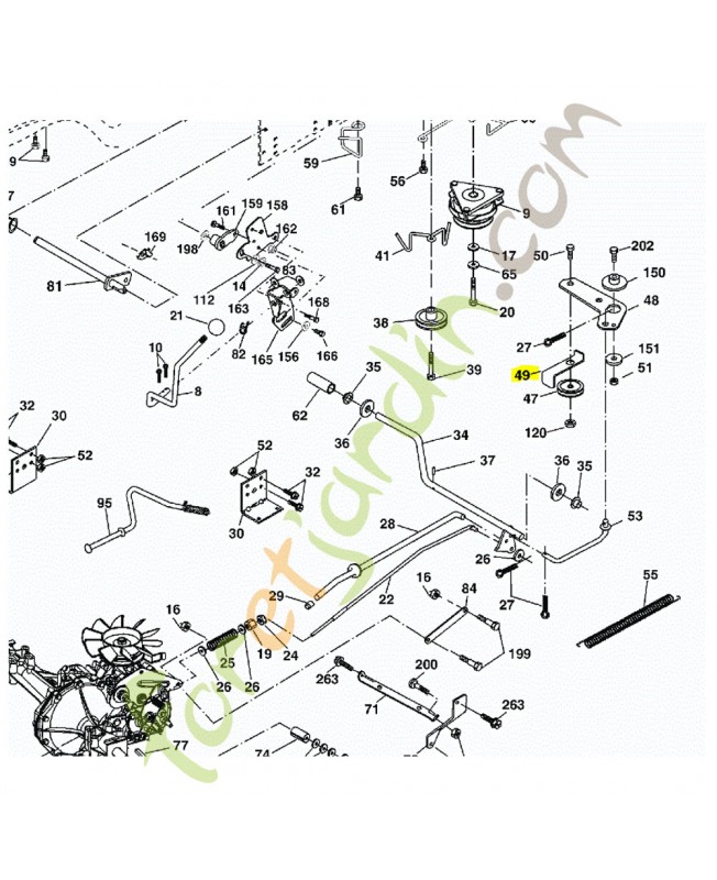 Guide de courroie réf. Husqvarna 532123205