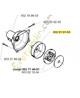 Tambour d'embrayage husqvarna référence 502215703