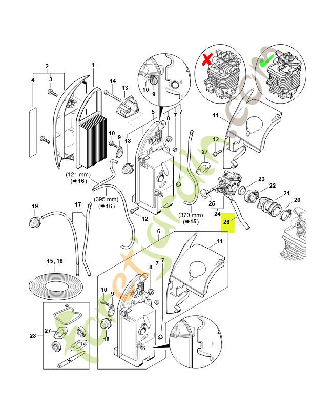 Tuyau impulsion référence 4282-141-8600 stihl