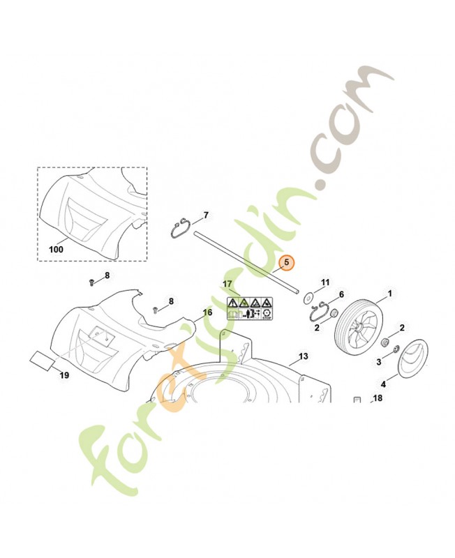 axe stihl référence 6357-703-0900