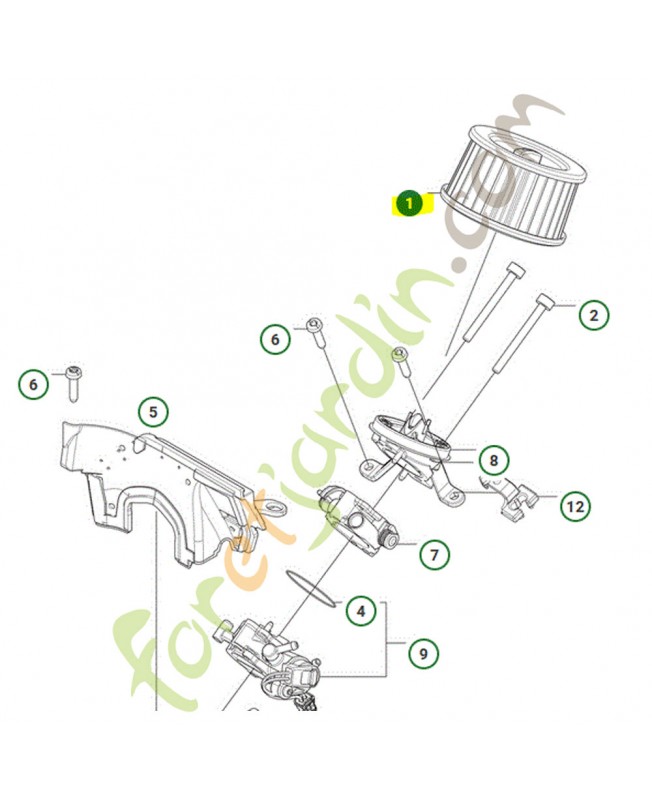 Ensemble filtre à air réf. Husqvarna 548615503