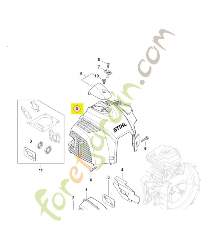 Capot 4147-080-1612- Pièce détachée Stihl