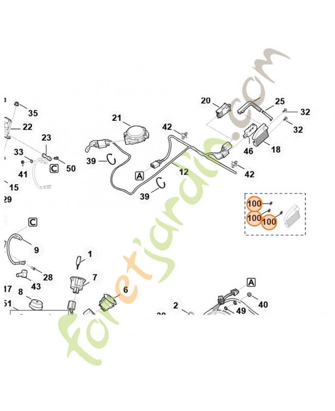 Rondelle de serrage 3 stihl référence 9991-003-0544