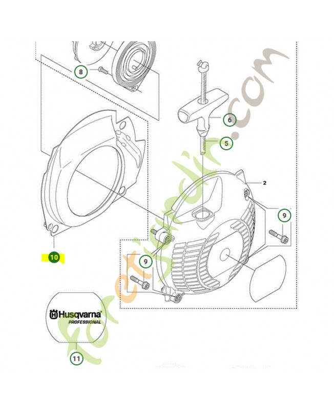 Deflecteur air husqvarna référence 537345601