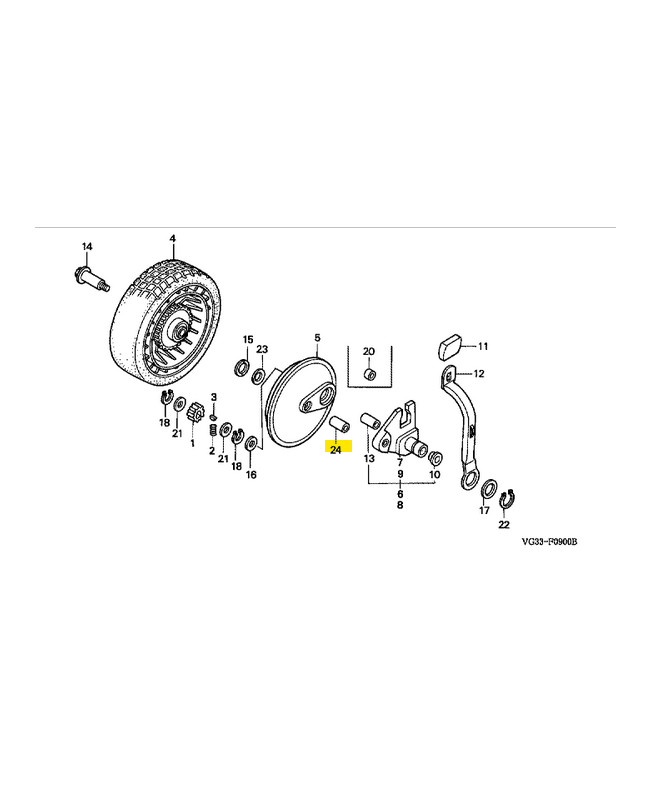 Collier de poussee réf. Honda 91553VG3B00