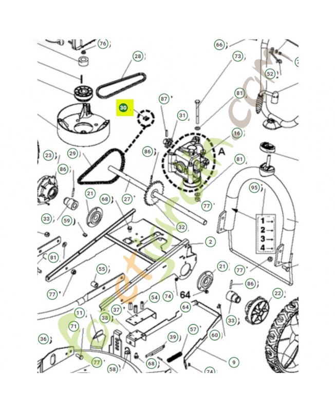 Attache rapide 504072201- Pièce de détachée Husqvarna