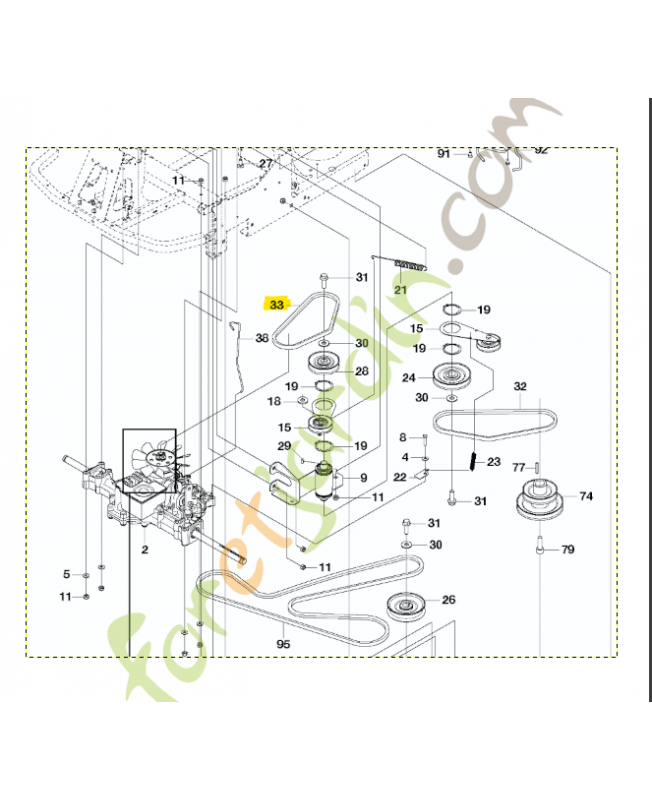 courroie husqvarna référence 576364001