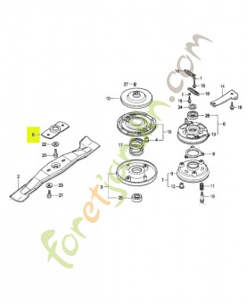 Plaque de support de lame réf. Honda 72615VA5841