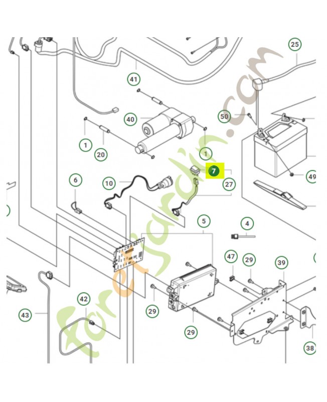 Interrupteur 12v  référence 590732101 - Pièce détachée Husqvarna
