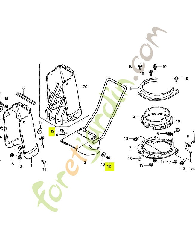 Ecrou, verrou nylon 6mm réf. Honda 90303VG3000