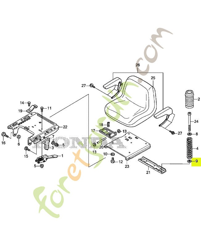 Rondelle (32x8.5x2.5) réf. Honda 80036Y09003