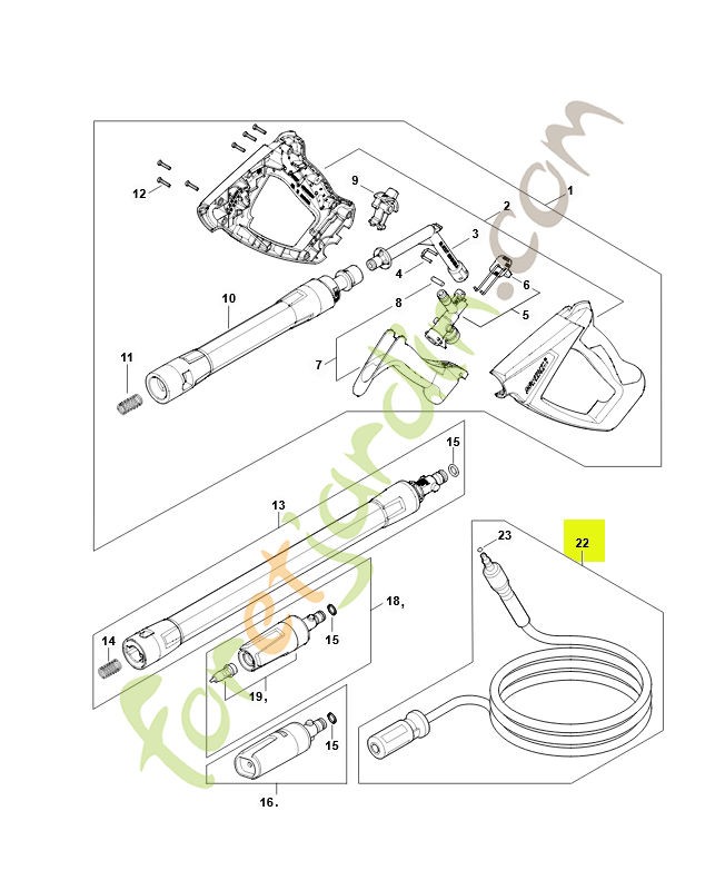 Flexible haute pression réf. Stihl RE01-500-0801