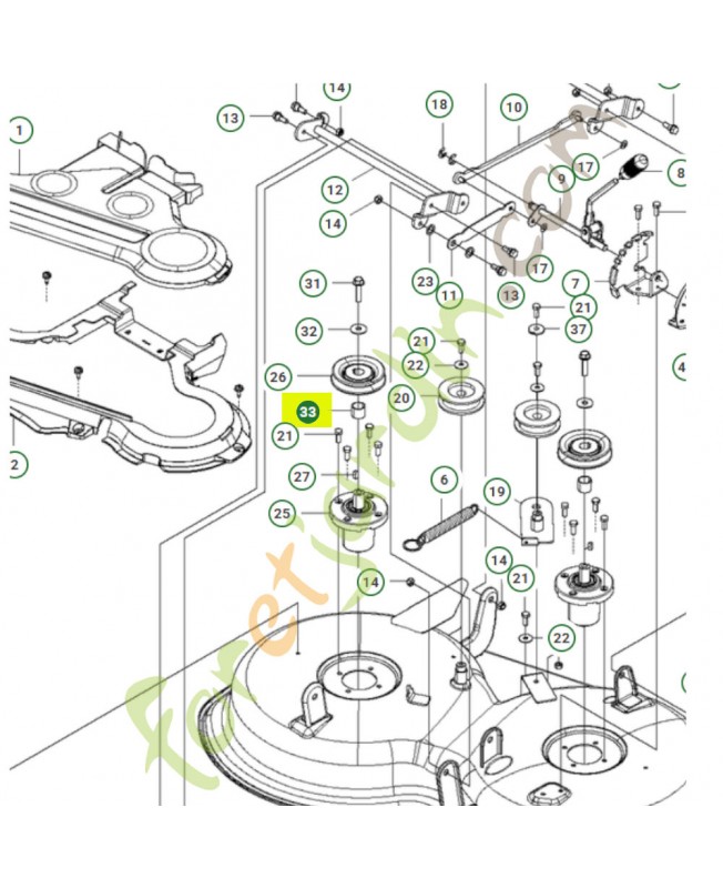 Piece d'espacement 580397501 - Pièce de détachée Husqvarna