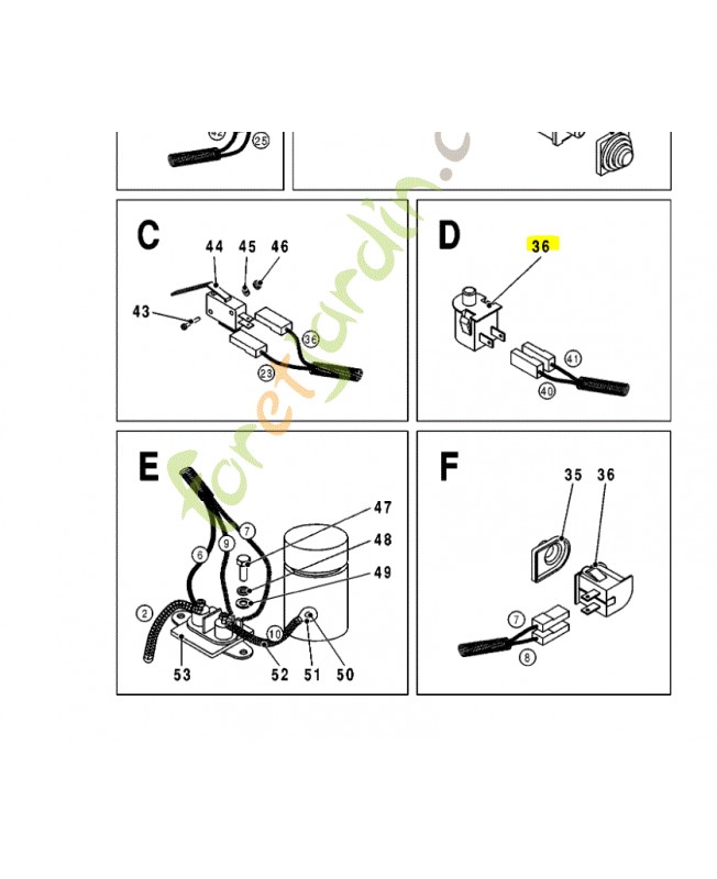 Interrupteur husqvarna ref. 531005957 en stock