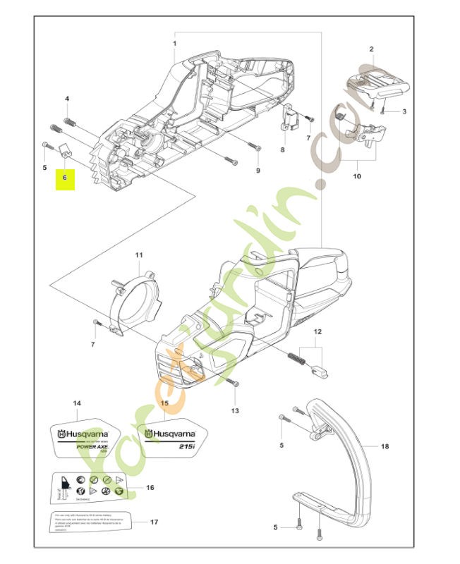Arret de chaine référence 505288501 - Pièce de détachée Husqvarna
