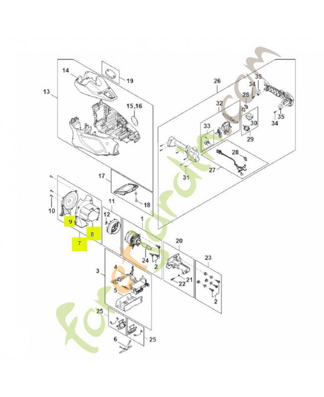 Carter en volute FA01-820-8100. Pièce détachée Stihl