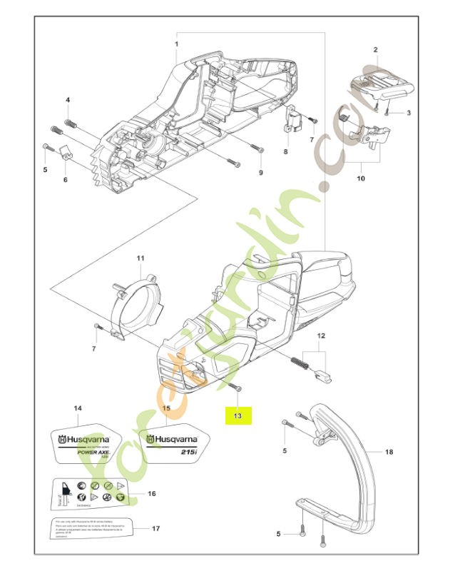 vis 585819002 . Pièce de rechange Husqvarna