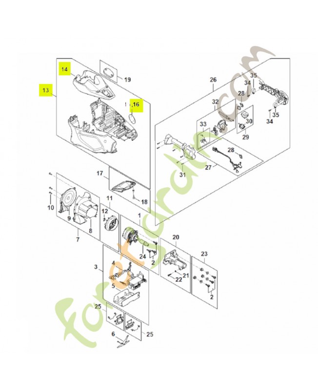 Carter moteur HA04-600-0802. Pièce détachée Stihl