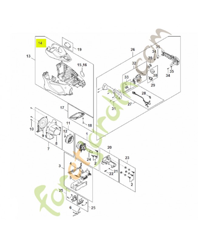 Capot FA01-084-0900. Pièce détachée Stihl