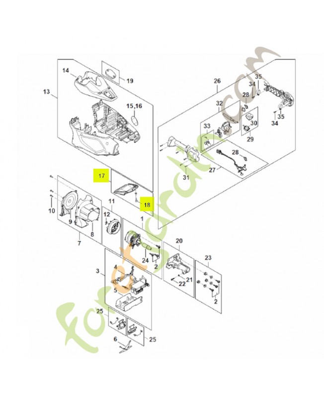 Filtre FA01-080-1900. Pièce détachée Stihl