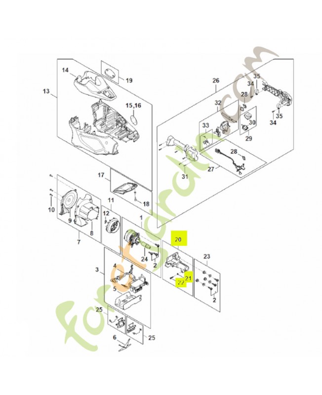 Bride FA01-600-3401. Pièce détachée Stihl