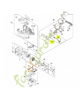 Faisceau de câbles FA01-430-2220. Pièce détachée Stihl
