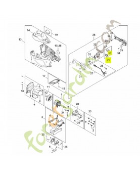 Commutateur FA01-430-0501. Pièce détachée Stihl