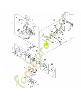 Vis cylindrique IS-P4x16 9074-478-3025. Pièce détachée Stihl
