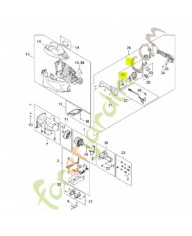 Jeu d'éléments de commande FA01-007-3820. Pièce détachée Stihl