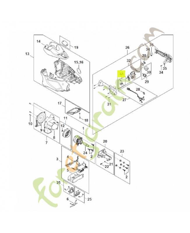 Jeu de pièces de fixation FA01-007-1320. Pièce détachée Stihl