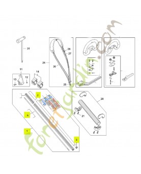 Tube complet HA04-710-7101. Pièce détachée Stihl