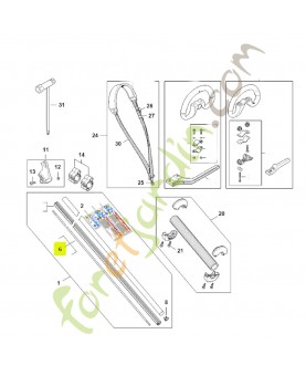 Arbre d'entraînement HA04-711-3200. Pièce détachée Stihl