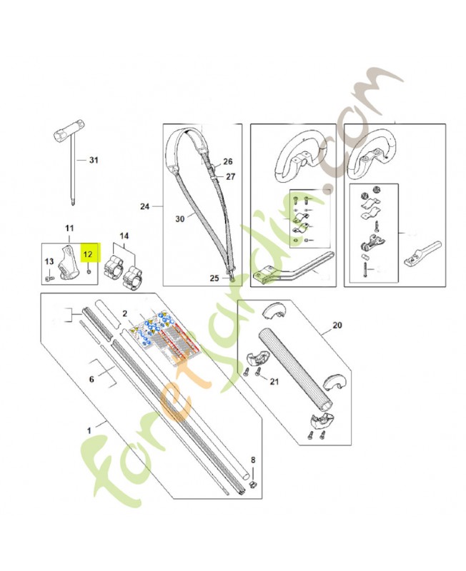 Ecrou à six pans m5 9210-261-0700 - Pièce détachée Stihl
