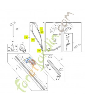 Harnais simple Stihl pour petite débroussailleuse ref 4119-710-9012