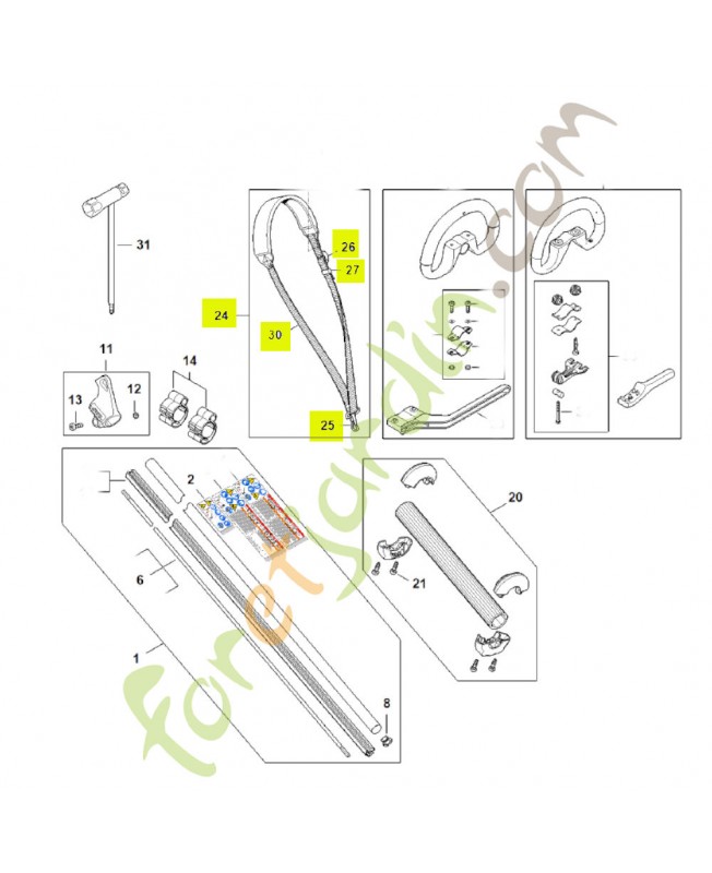 Harnais simple Stihl pour petite débroussailleuse ref 4119-710-9012