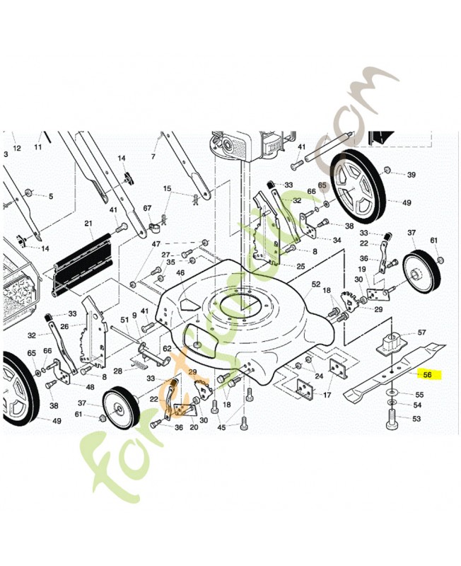 Lame  husqvarna référence 532189028 Remplace référence 532175064 ; 539111878