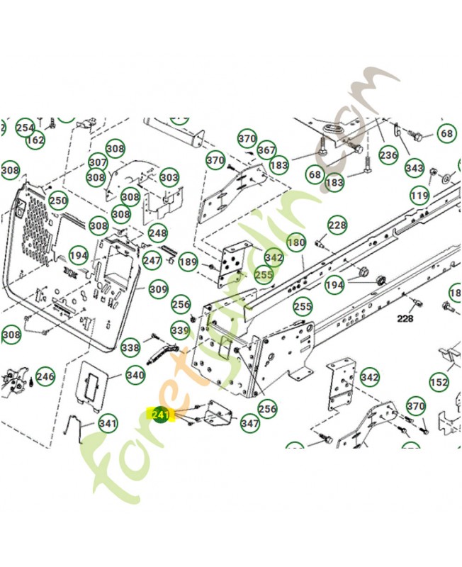 Vis 5/16-18x1 817060516. Pièce de rechange Husqvarna Remplace référence 593337901