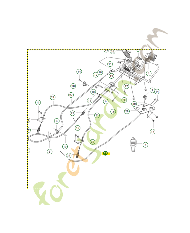 cable des gaz husqvarna référence 544301711