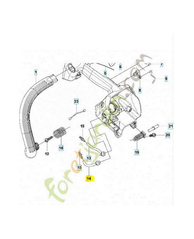 Tuyau d'impulsion husqvarna ref. 589204904
