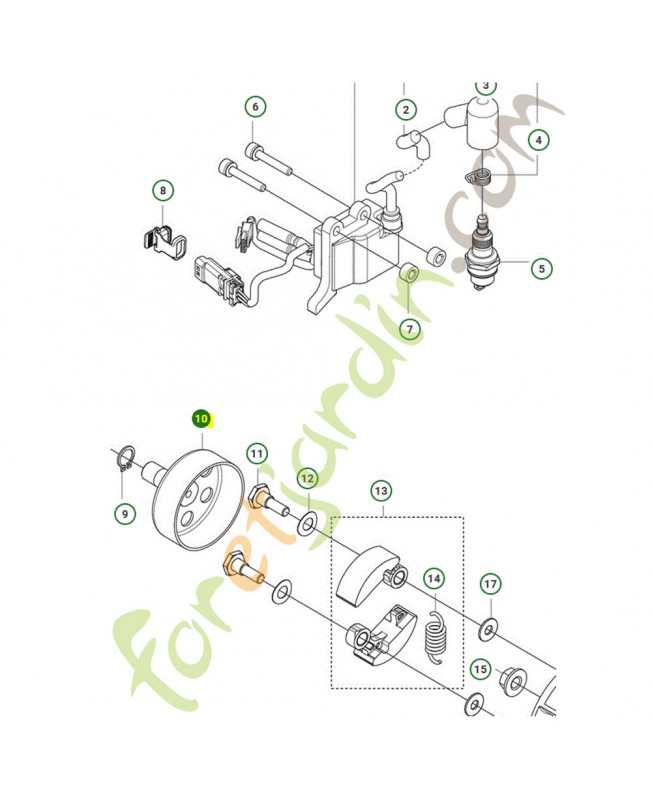 tambour d 'embrayage husqvarna référence 581142001