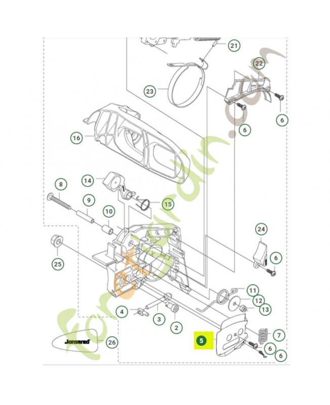 Plaque 522643301 - Pièce de détachée Husqvarna