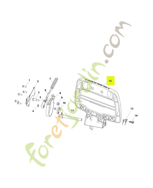 Protection de frein sans insertion réf. Husqvarna 585581302