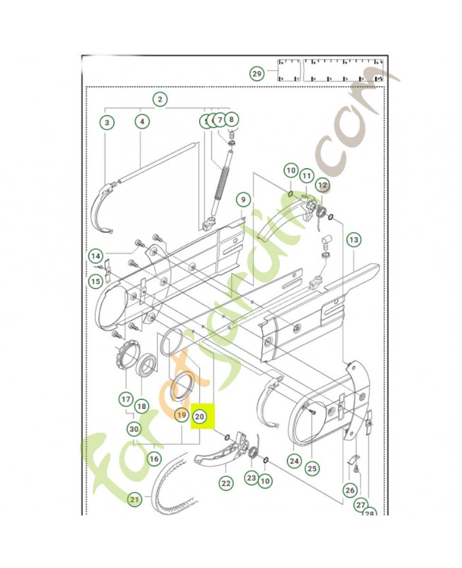 Plaque de guide 574447601- Pièce détachée Husqvarna