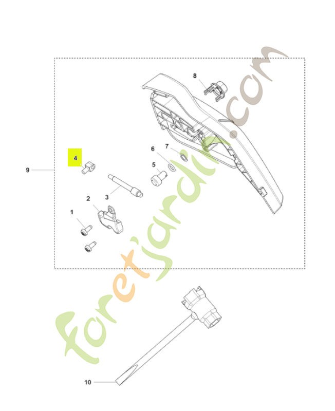 Réglage de la barre de goupille réf. Husqvarna 588850303