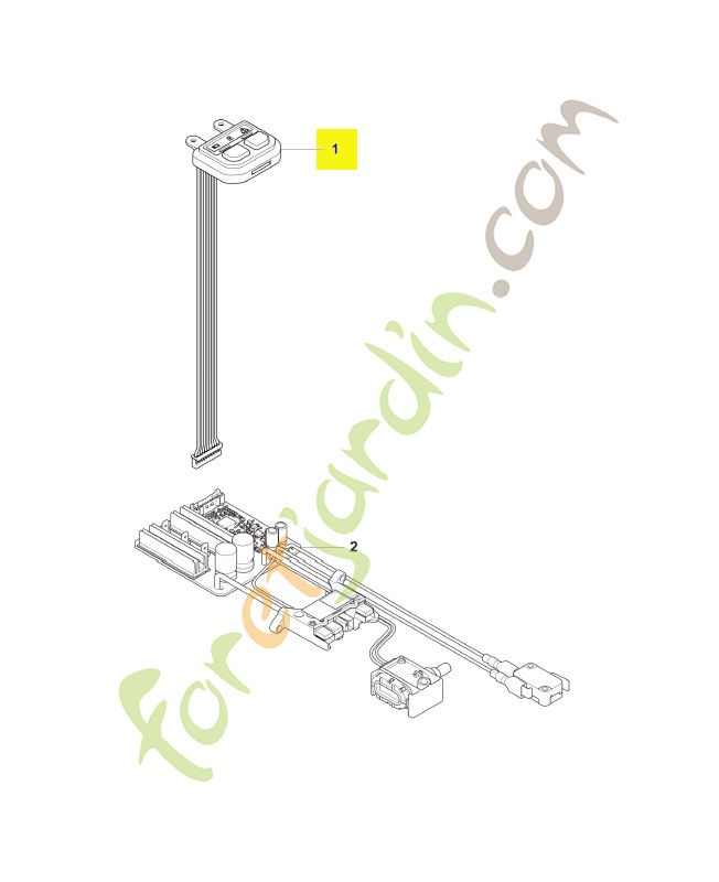 Panneau de commande 2btn nobt 230i réf. Husqvarna 540255001