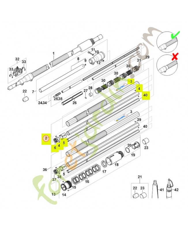 Tube complet 4182-710-7178- Pièce détachée Stihl