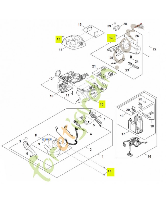 Vis is-p 4x16 9074-477-3025. Pièce détachée Stihl