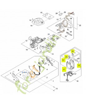 Logement pour batterie réf. Stihl HA02-400-9400